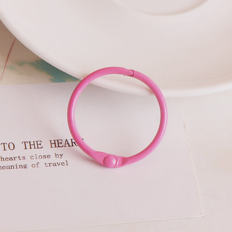 Wholesale DIY Macaron Color 30mm Metal Paint Open Ring Piece
